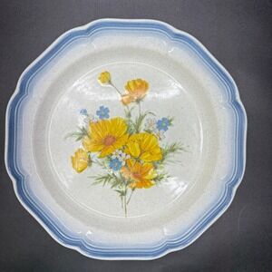 Single Vintage Mikasa Country Club Amy CA‎ 503 Floral Dinner Plate 10.5" Blue
